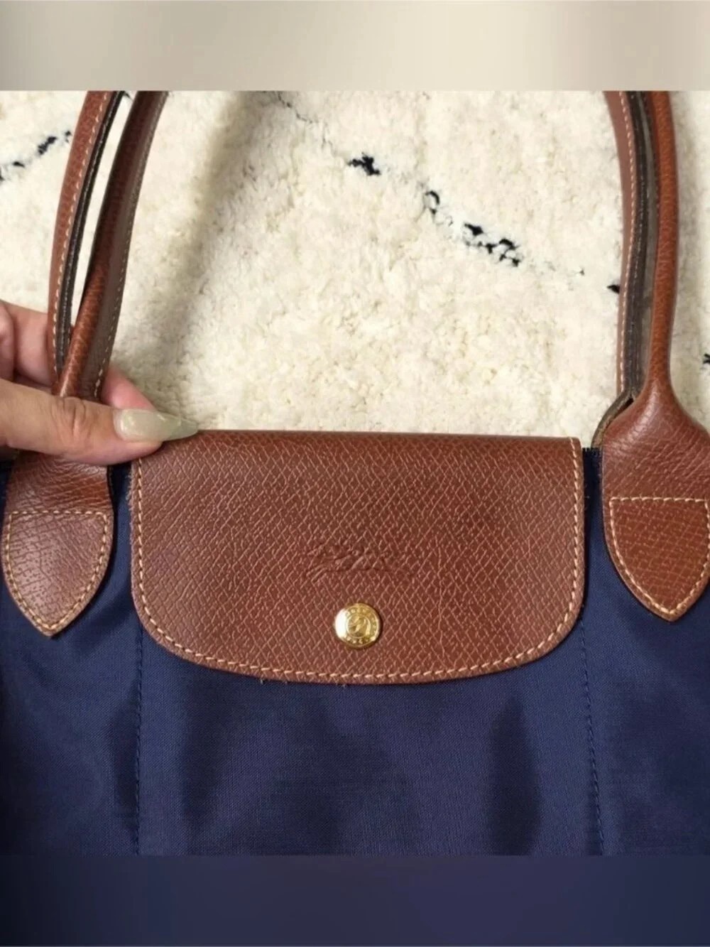 Longchamp Navy Blue Medium Tote Bag - Picture 5 of 6